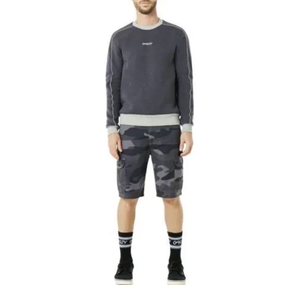 Oakley Crew Fleece Gray Piping Detail Custom Fit Mens XXL